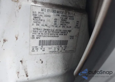 2004 Ford Escape Xlt из США, поврежденный, VIN 1FMYU03184DA08689